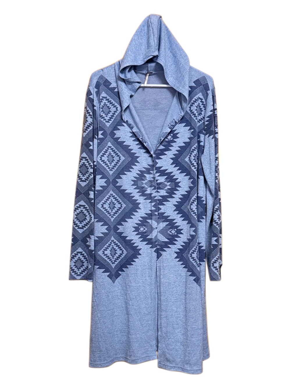 💙✨ POOF Hooded Duster Cardigan 1X Southwestern Boho Like New ✨💙